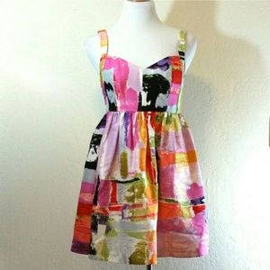 Ali Ro Bright Colorful Cocktail Dress sz 8